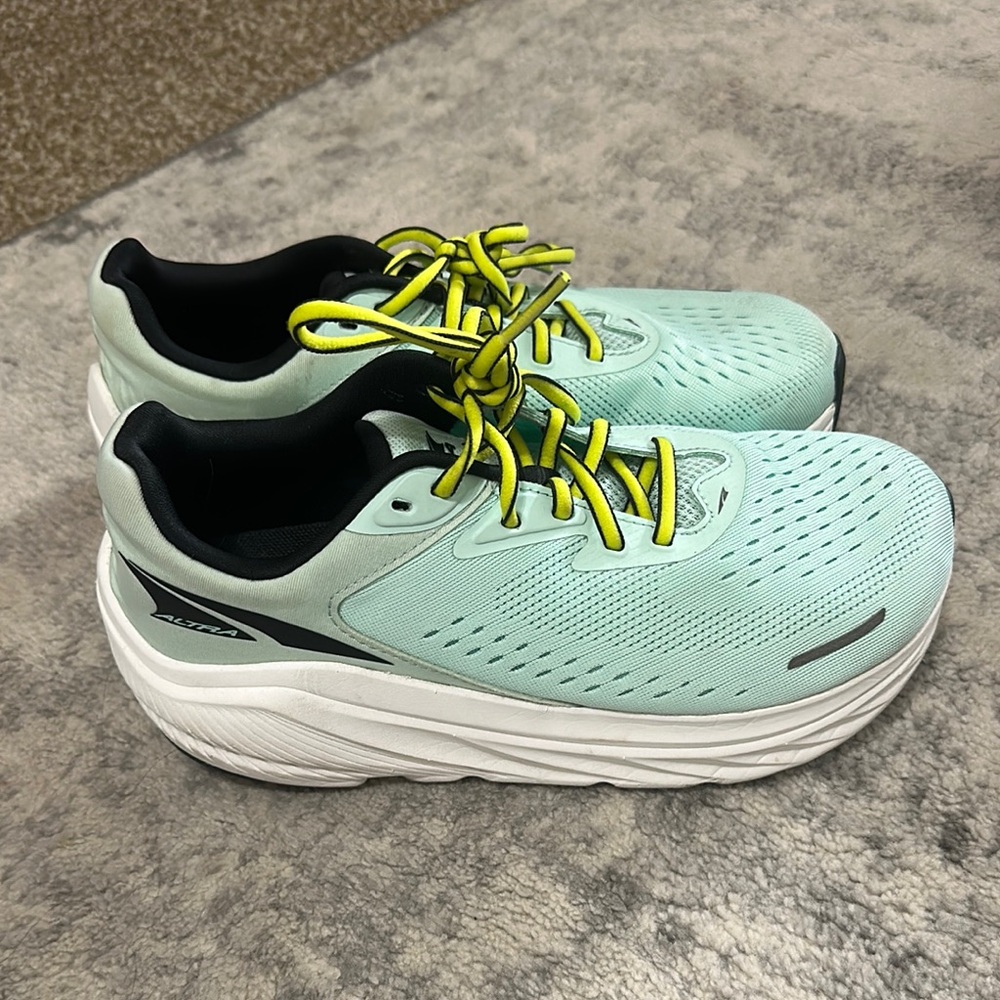 Altra Green and Yellow Athletic Shoes with Cushioned Midsole